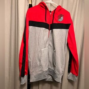 Full zip Portland Trailblazers sweatshirt jacket.